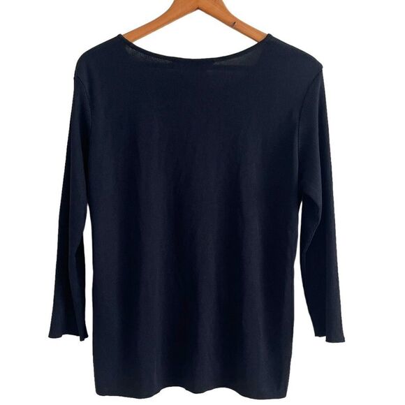 Exclusively MISOOK black Scoop Neck Knit Top Pullover Sweater minimalist capsule - Picture 3 of 10